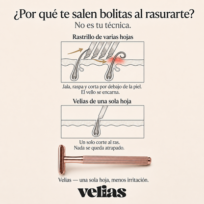 Velias · La rasuradora de una sola hoja para dejar de tener bolitas